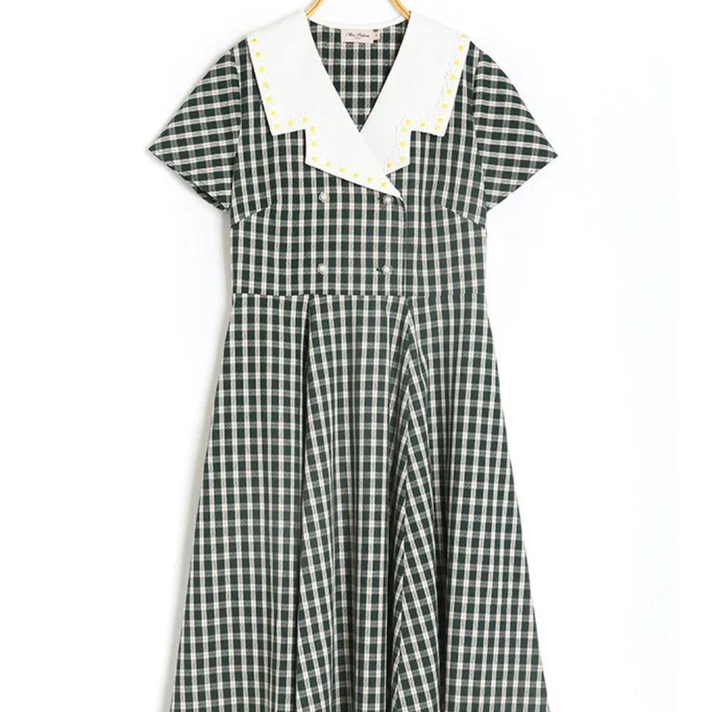 Miss Patina Francesca Gingham Daisy Dress